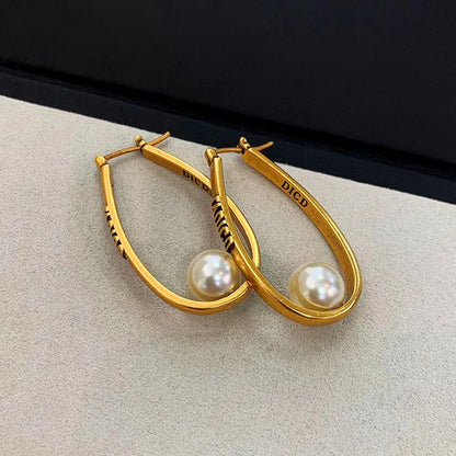 2PC Elegant Water Drop Earrings -18K Gold Plated Copper Jewelry,