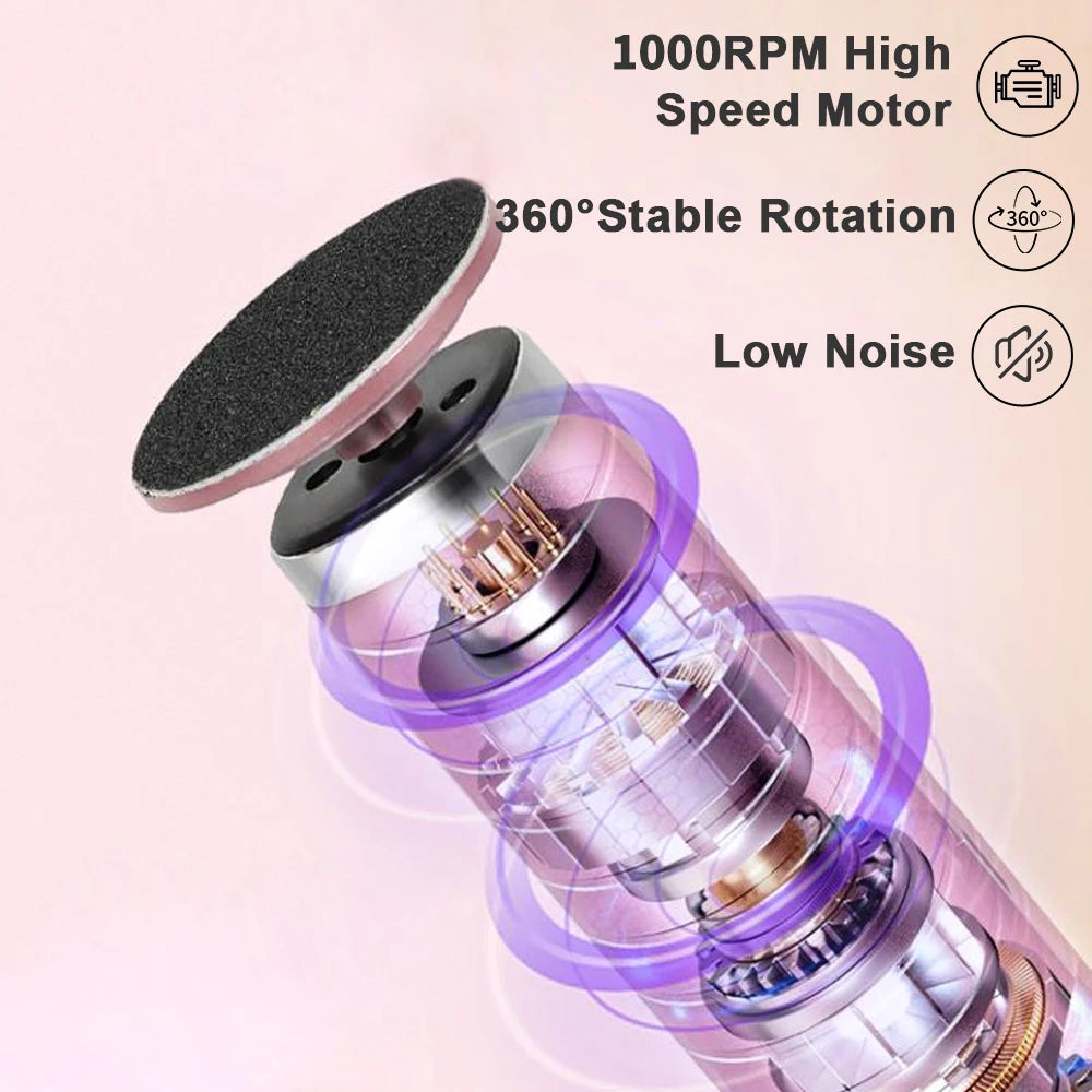 Electric Foot Callus Remover Foot Care File Heels Dead Skin Pedicure Tool Electronic Foot Grinder and Replacement Sandpaper