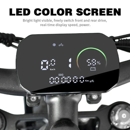 Electric BicycleS8 3500W Powerful motor 48V60AH lithium battery Mountain adult Electric Bike Disc Brakes 20 Inch Fat Tire E-bike