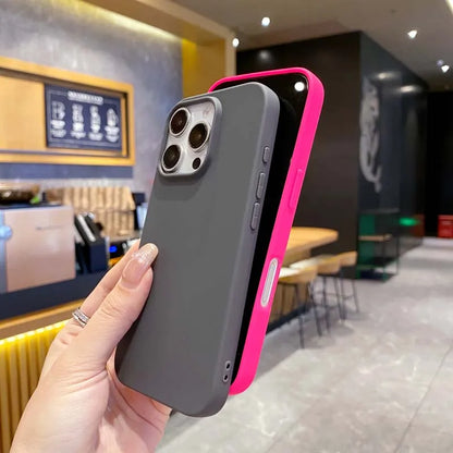 New Solid Color Phone Case for IPhone 16 15 14 13 12 11 Pro Max 16Pro Soft Silicone Shockproof Protective Accessories Cover