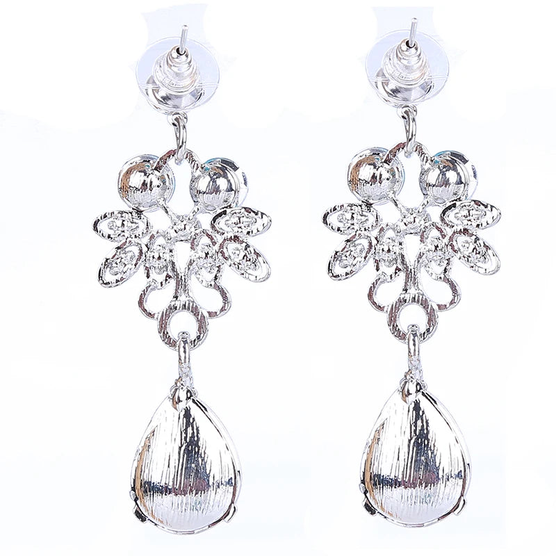 Women Wedding Jewelry Set Gold Color Zirconia Bridal Necklace Earring Pendant Set For Bride Bridesmaid Gift Wedding Accessories