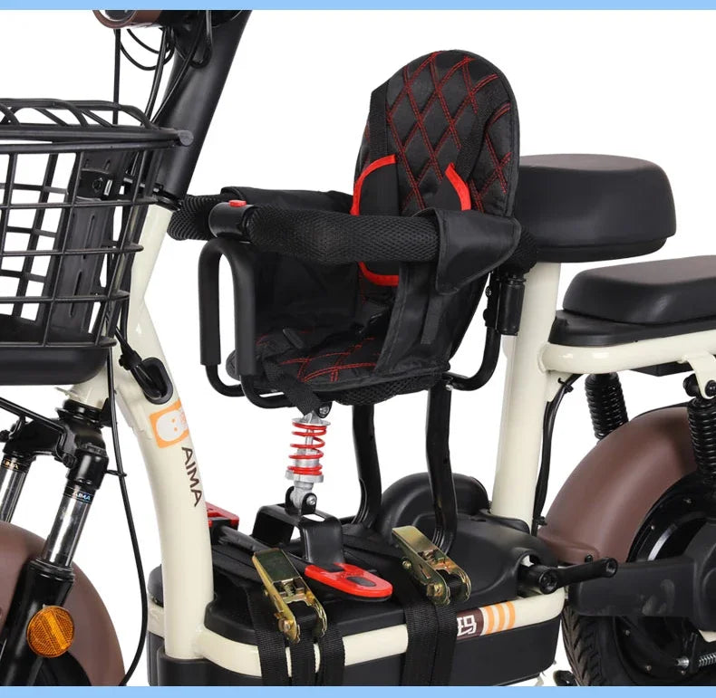 Electric vehicle front child seat electric scooter baby safety seat/electric motorcycle shock absorber stool motorcycle seat