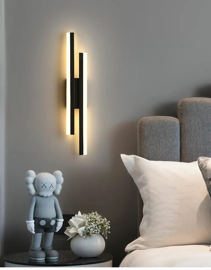 LED Bedroom Wall Lamp Wall Sconces Copper Line Pipe Acrylic Lampshade Indoor Lighting for Living Room Corridor Light Fixture