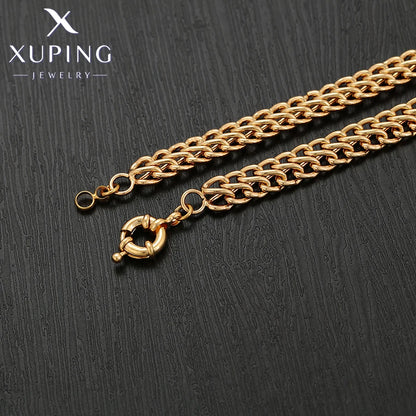 Xuping Jewelry Bracelet and Necklace Set Charm Jewellery Set Gold Color Plated for Women Wedding Gifts X000787949