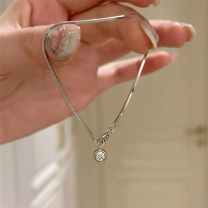 Luxury Stainless Steel Bracelet New High-End Minimalist Zircon Charm Blade Chain Women’s Bracelet Party Jewelry Gift