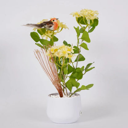 LED Flower and Bird Potted Lamp, Artificial Flower Table Lights, for Camping Gift Living Room Bedroom Mother Home Decor Lamp