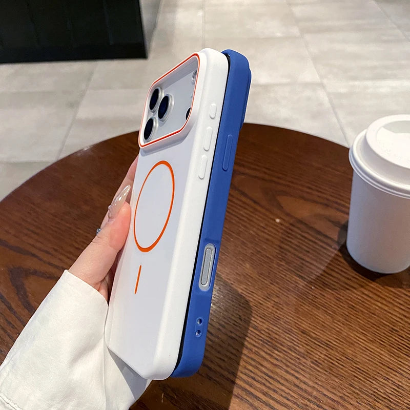 For Magsafe Magnetic Wireless Charging Luxury Solid Color Matte TPU Bumper Phone Case For iPhone 17 Pro Max/17/17 Pro Air Cover