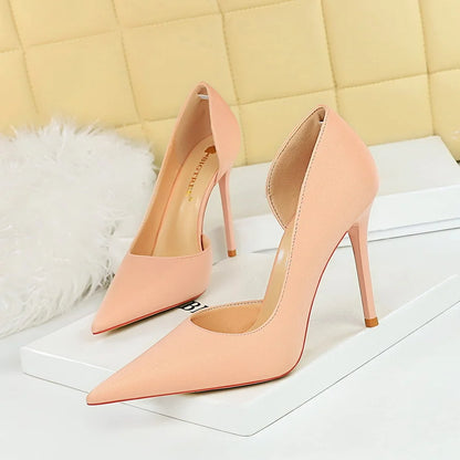 626-1 Fashionable Simple Slim Fit Ultra High Heel Shallow Pocket Single Shoe Women High Heel Korean Style