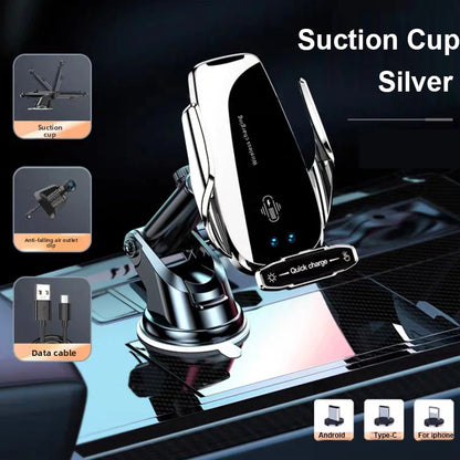 Wireless Charger For Car Mobile Cell Phone Holder Support For Mobile Car Mount Automotive Electric Induction Auto Clamping