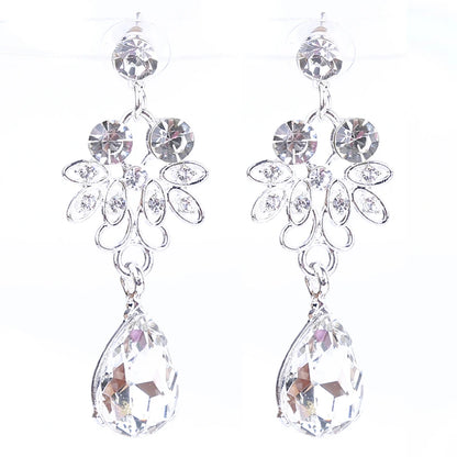 Women Wedding Jewelry Set Gold Color Zirconia Bridal Necklace Earring Pendant Set For Bride Bridesmaid Gift Wedding Accessories