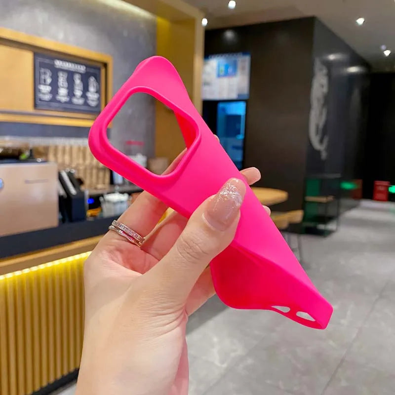 New Solid Color Phone Case for IPhone 16 15 14 13 12 11 Pro Max 16Pro Soft Silicone Shockproof Protective Accessories Cover