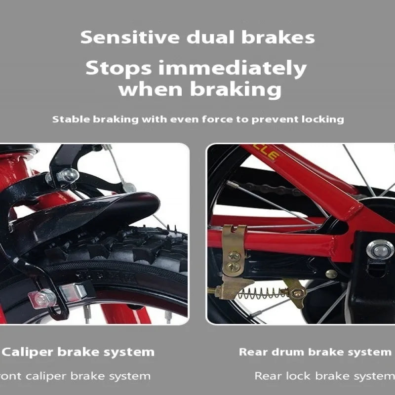 New children's bicycle models for boys and girls, suitable for ages 2-10 and 12-16 inch baby strollers.