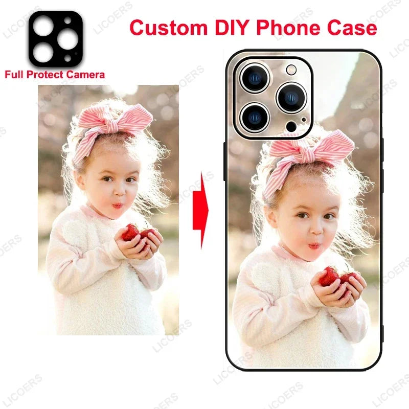 Custom Matte Case for iPhone 17 Air 16 15 14 13 12 11 Pro Max Mini SE XS XR Plus DIY Personalized Photo Picture Soft Cover Funda