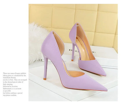 626-1 Fashionable Simple Slim Fit Ultra High Heel Shallow Pocket Single Shoe Women High Heel Korean Style