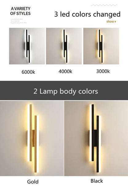 LED Bedroom Wall Lamp Wall Sconces Copper Line Pipe Acrylic Lampshade Indoor Lighting for Living Room Corridor Light Fixture