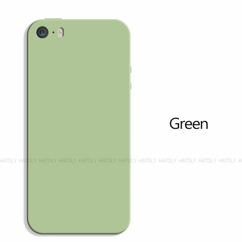 For iPhone 5s Case For iPhone 5s 5 SE 2016 Cover Original Shockproof Liquid Silicone Protective Phone Back Cover For iPhone 5s