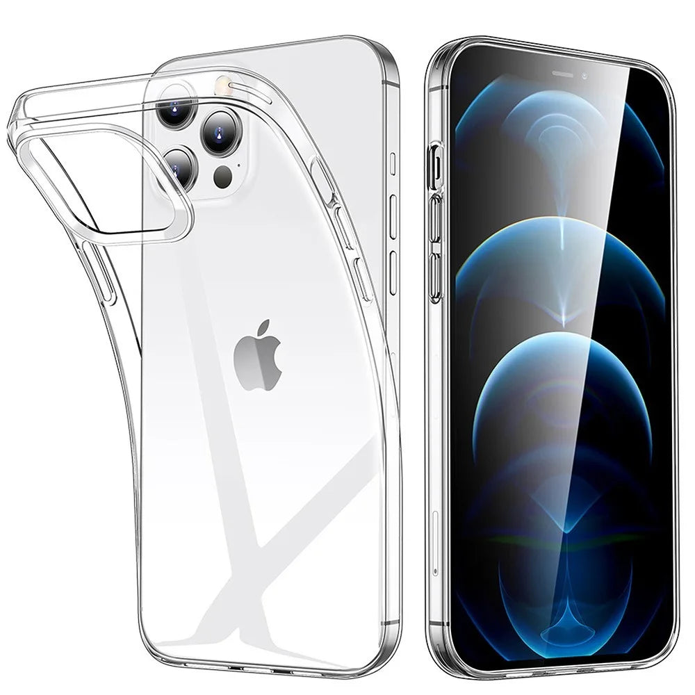 Luxury Ultra Thin Transparent Case for iPhone 17 16 15 11 12 13 14 Pro Max X XR 7 8 Plus Soft TPU Silicone Back Cover Clear Case