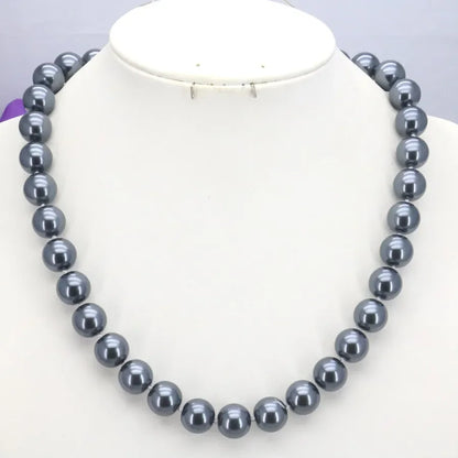 Jewelry for Women 12mm Black Imitation Pearls Necklace Bracelet Earring Set Girl Christmas Wedding Gift Design Manufacturing