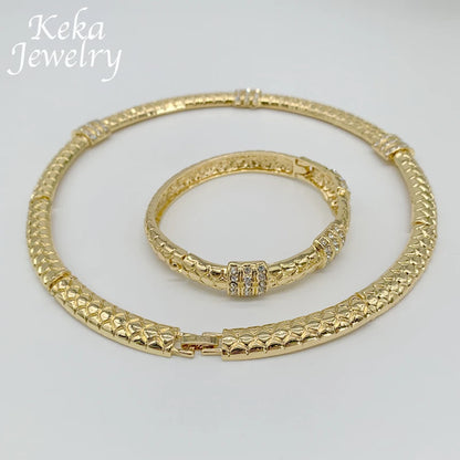 Luxury Italian 22k Jewelry Earrings Ring Fashion Women Accessories Copper Quality Dubai Classics Jewelry Set  Wedding Party Gift