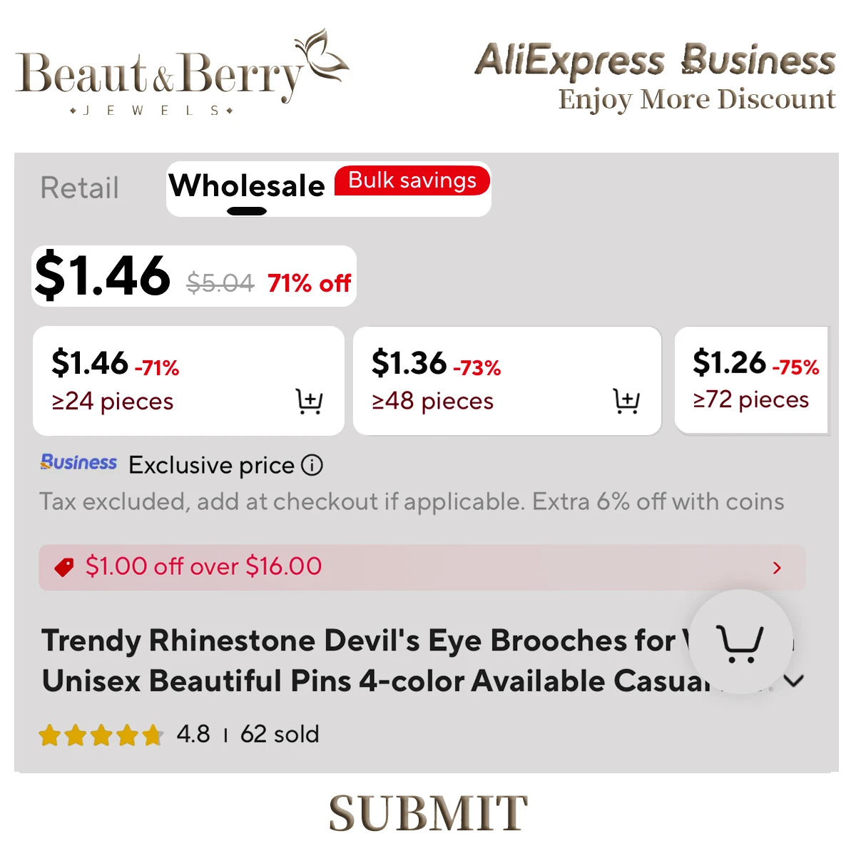 Beaut&Berry Luxurious 18k Gold Plated Bracelet for Women and Men Style Copper Zircon Bangle 2-color for Wife and Friends Gifts