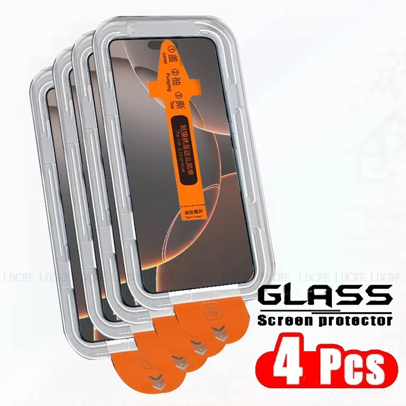 4/3/2/1Pcs For iPhone 17 Pro Max Glass iPhone 17 Pro Tempered Glass Dust Free 9H Full Cover Glue Screen Protector iPhone 17 Air