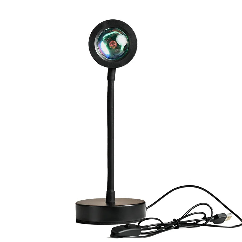 LED Sunset Lamp Nightlights USB Projector Birthday Party Decoration Mood Lights For Bedroom Living Room Wall Photography