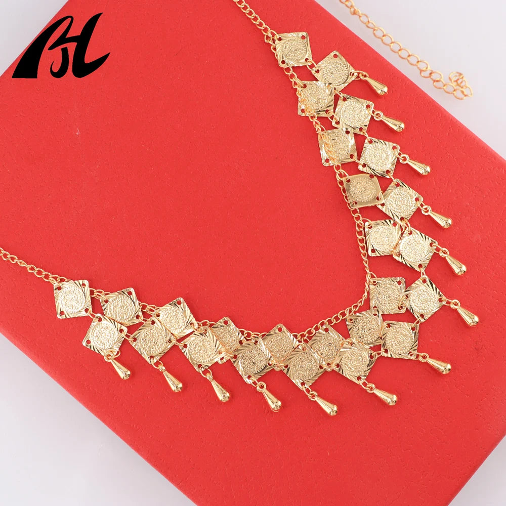 Luxury Waterproof Pearl Jewelry Set Women's Fine Coine Bracelets & Necklaces Set Wholesale