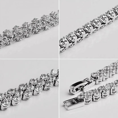 Elegant Bracelets for Women Chain Cubic Zircon Rhinestone Shiny Inlaid Bangle Bracelet Gifts Acier Inoxydable браслеты наруку