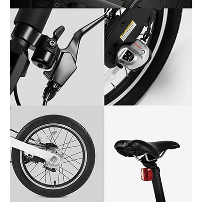 Qicycle 16inch Electric Fold bicycle Mini ebike EF1 electric assist bike Smart Ultra-light Aluminum Alloy Folding Electric Bike