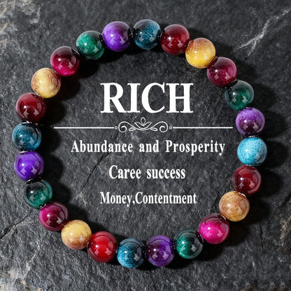 Fashion autumn and winter jewellery yellow green red purple blue brazaletes for family banquet unique beaded bracelets for women