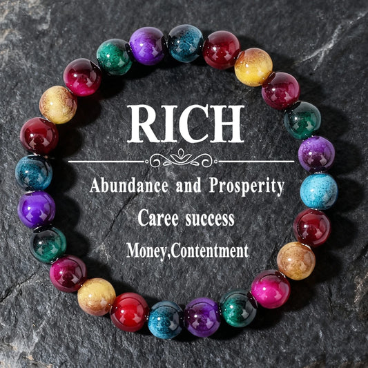 Fashion autumn and winter jewellery yellow green red purple blue brazaletes for family banquet unique beaded bracelets for women