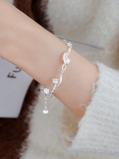 Lily of The Valley Bracelet Exquisite Wave Bangle Fresh Dreamy Elegant Party Jewelry Women Super Divine Aura Hand Accessories
