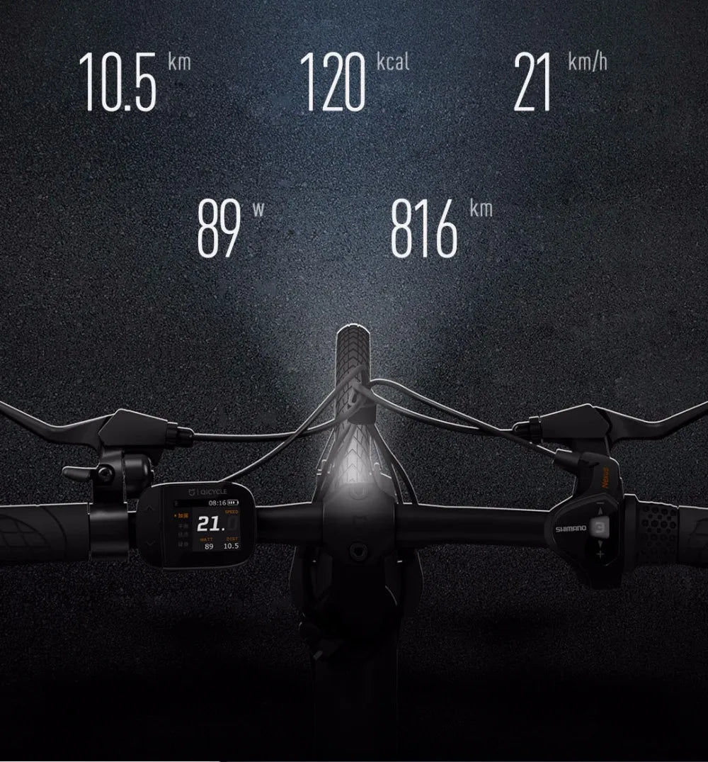 Qicycle 16inch Electric Fold bicycle Mini ebike EF1 electric assist bike Smart Ultra-light Aluminum Alloy Folding Electric Bike