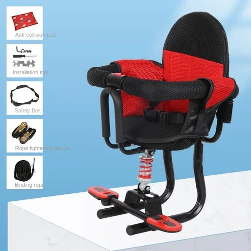 Electric vehicle front child seat electric scooter baby safety seat/electric motorcycle shock absorber stool motorcycle seat