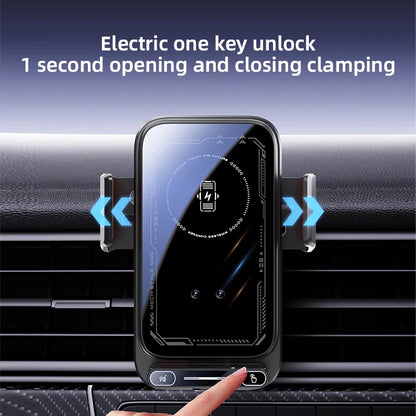 Car Phone Charger Phone Holder 66W Wireless & Wired Charger Auto Sensing One-Touch Release and Rotation Qi FCC ROHS Certified
