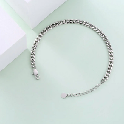 Hip Hop Stainless Steel 18K Plated Gold Anklet Cuban Link Chain For Women Gift Bling