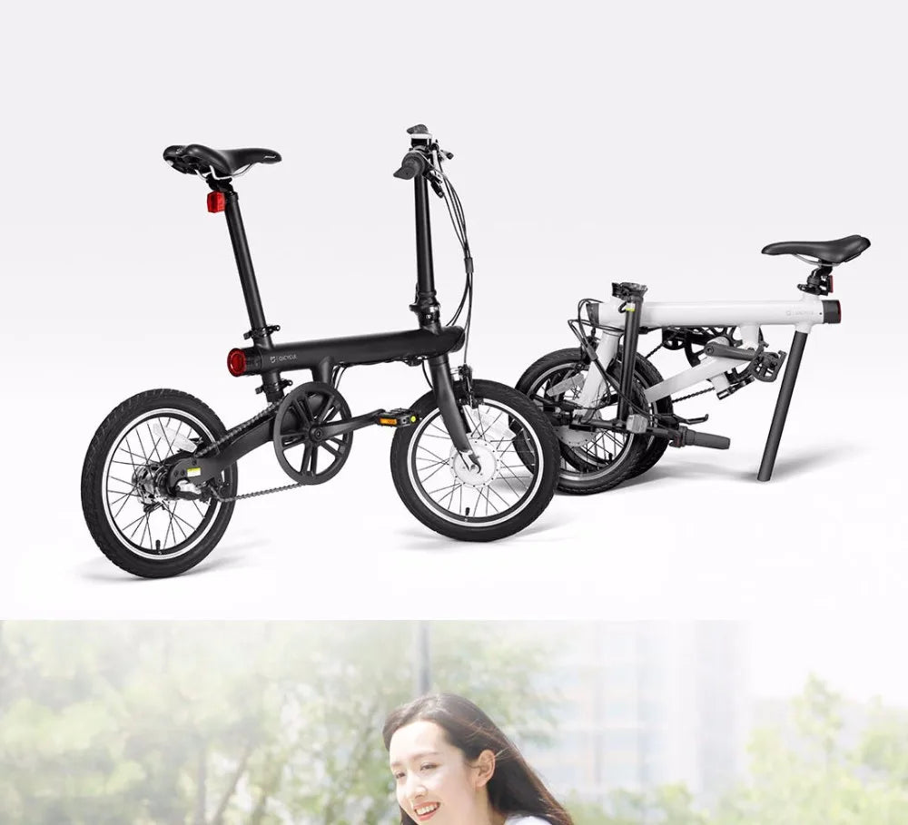 Qicycle 16inch Electric Fold bicycle Mini ebike EF1 electric assist bike Smart Ultra-light Aluminum Alloy Folding Electric Bike