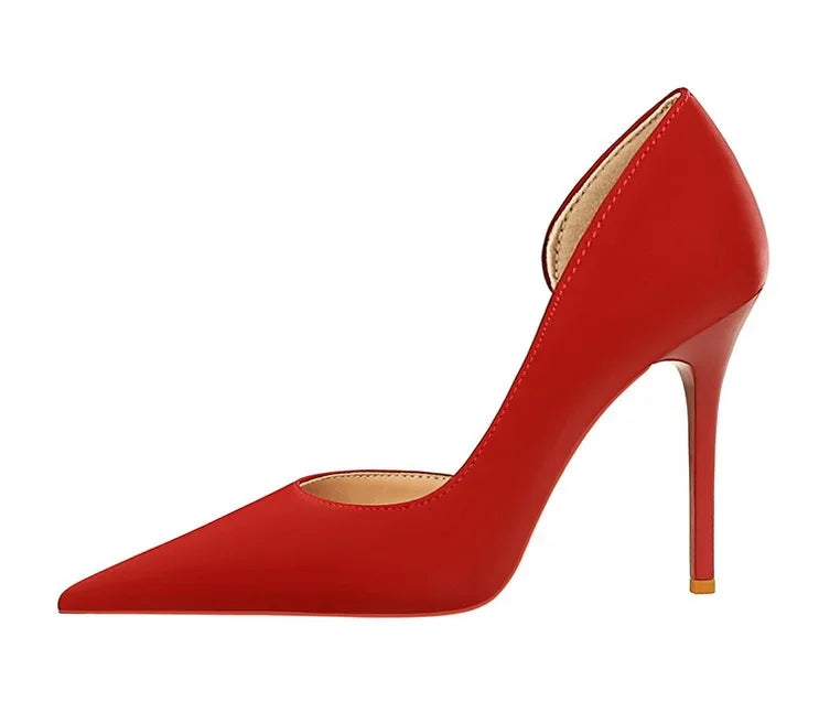 626-1 Fashionable Simple Slim Fit Ultra High Heel Shallow Pocket Single Shoe Women High Heel Korean Style