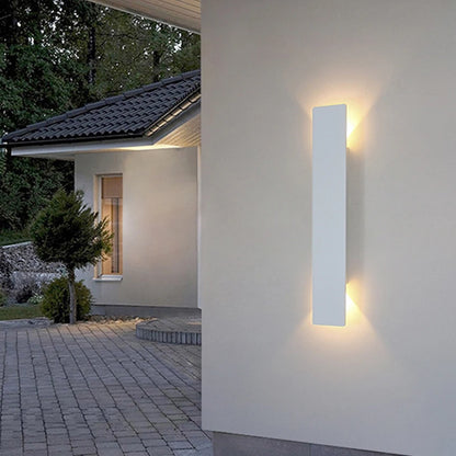 Outdoor Waterproof Wall Lamp Modern LED Lamp Black White Aluminum Up Lower Light Wall Lamps Waterproof IP65 110V 220V Fixtures