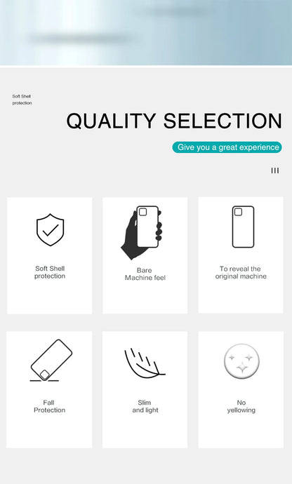 Clear Phone Case For iPhone 16 15 14 13 12 11 Pro Max Silicone Soft Cover For iPhone 13 Mini X XS Max XR 8 7 6 Plus Back Shell