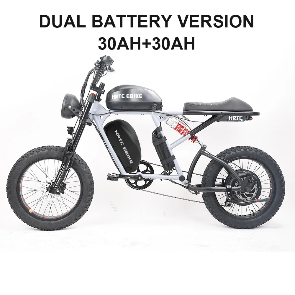 Electric Retro Motorcycle with Soft Tail, High Power Motor, Off-Road Motorbike, Off-road Bicycle, 20 Super Ebike, 48V, 1500W