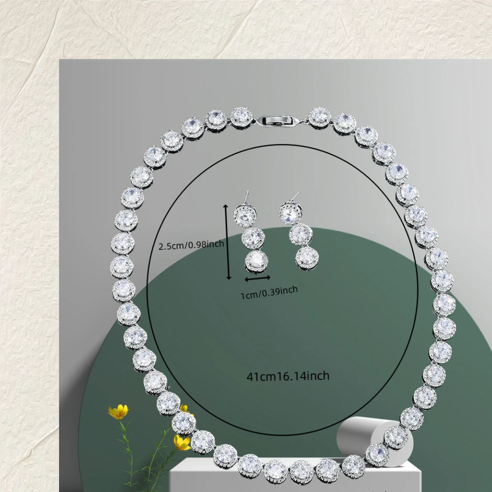 Necklace, Earring Set, Fashionable Accessories, Classic Style, Banquet Gift For Friends