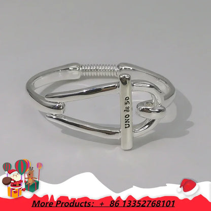 European and American Jewelry Simple Daily Leisure Style Silver Geometric Bracelet Women's Accessories Festival Gift