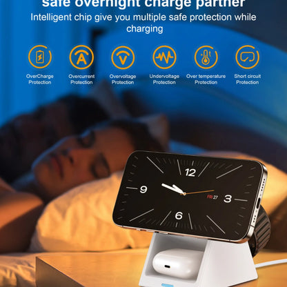 15W Wireless Fast Charging Stand Three-in-One Charger for Phone Watch And Earphones Popular Wireless Charging Base