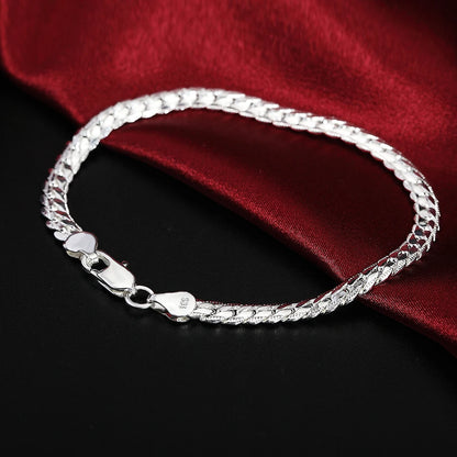 925 Silver gold exquisite 10mm chain men women Chain noble wedding bracelet fashion charm wedding birthday gift some style