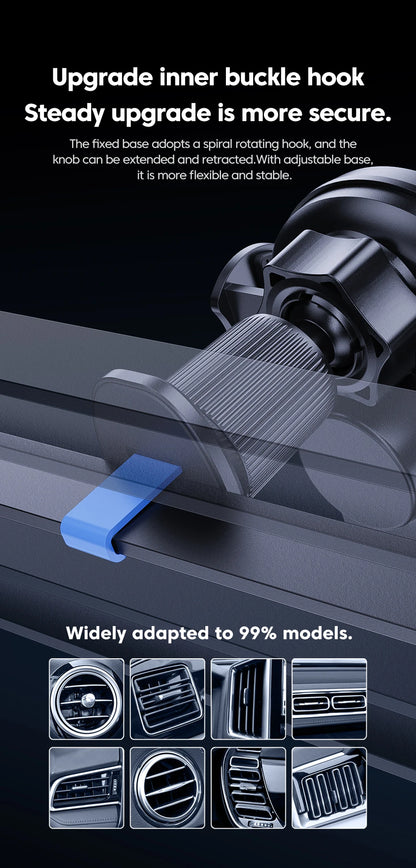 Wireless 15W Car Charger Air Vent Phone Holder 360 Ritation AdjustmentSuper Fast Charging Station for iPhone 16 15 14 13 12