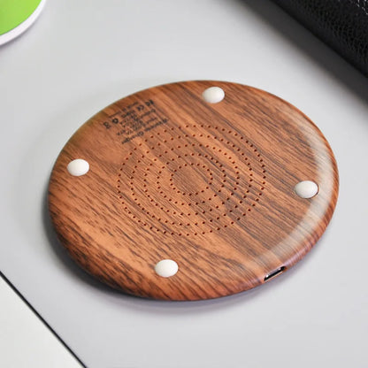 Wireless Charger Stylish Wood Quick Charge for Mobile Phone 15W Max Fast Charging Wooden Wireless Charger with QI-Enabled Device
