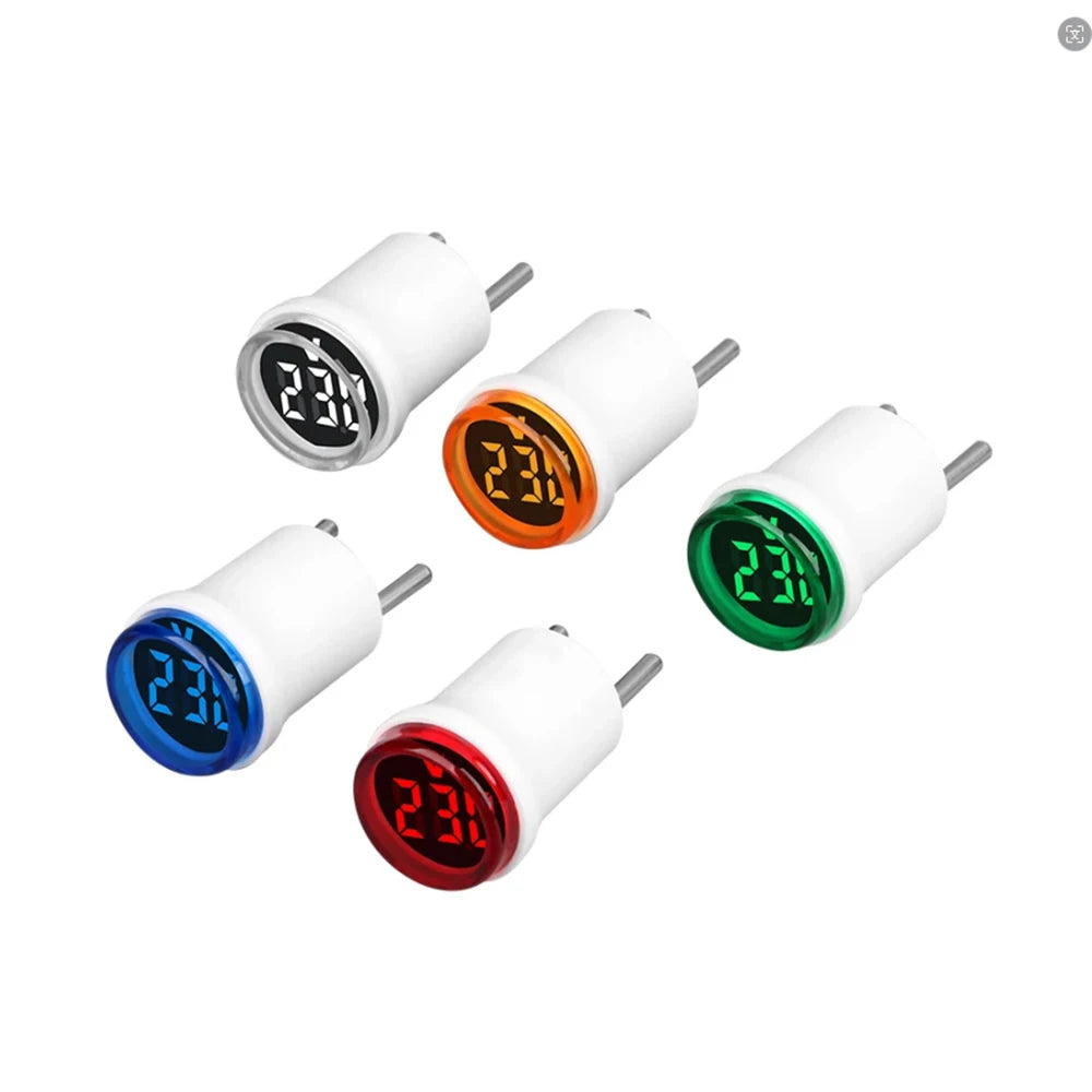 Digital Current and Voltage Ammeter, Circular LED Display, EU Plug, Digital LED Display, Electrical Instruments