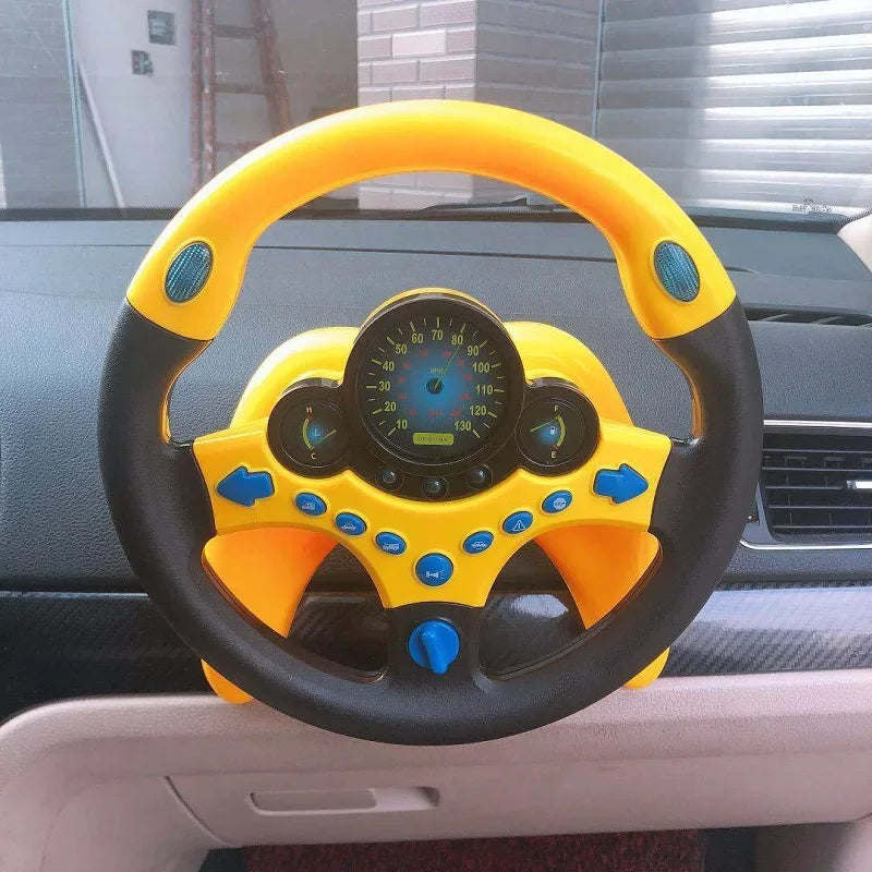 Electric baby steering wheel toys with lights and sounds are good early education to give children more fun