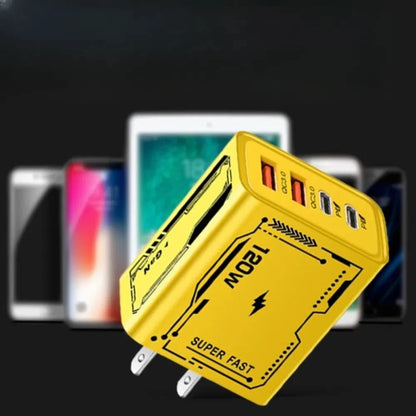 Hot 120W GaN Charger Type-C QC 3.0 Phone Charger Ultra Fast Charging USB-C Laptops Charger Mobile Device Accessories